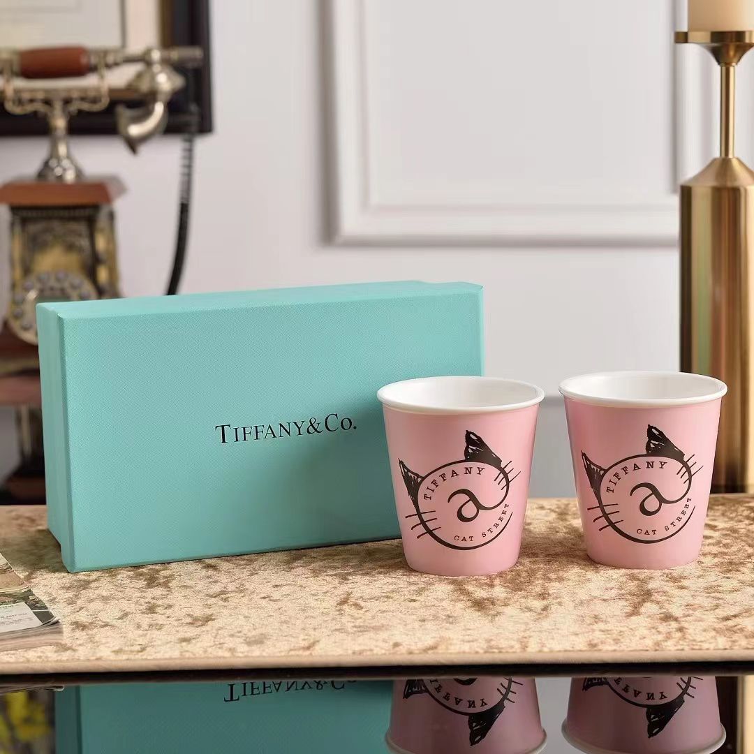 TIFFANY & Co. Ceramic Couple Mug Bone China, Tiffany small mug set